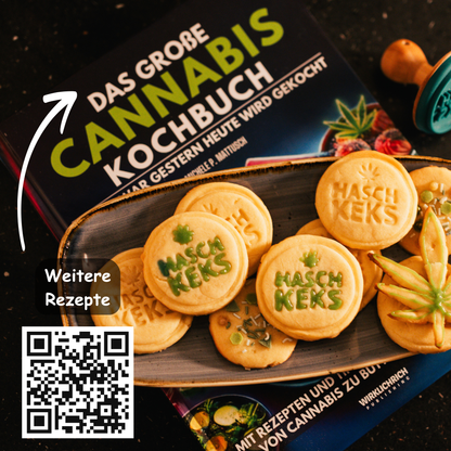 HASCH-Keksstempel Cannabis & Weed Plätzchenstempel Prägemotiv mit Marijuana Blatt Ausstechform