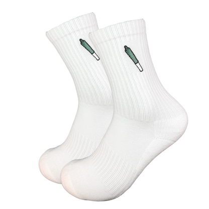 "High Socks" Socken  aus Baumwolle mit bestickten Joint Motiv