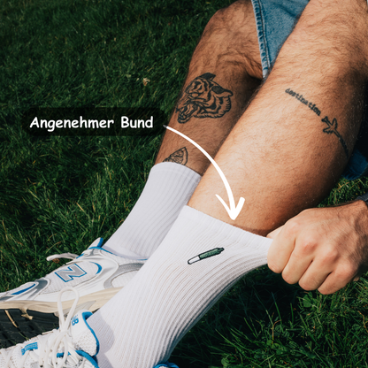 "High Socks" Socken  aus Baumwolle mit bestickten Joint Motiv