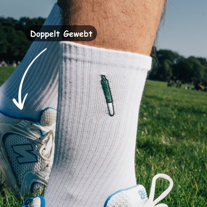 "High Socks" Socken  aus Baumwolle mit bestickten Joint Motiv