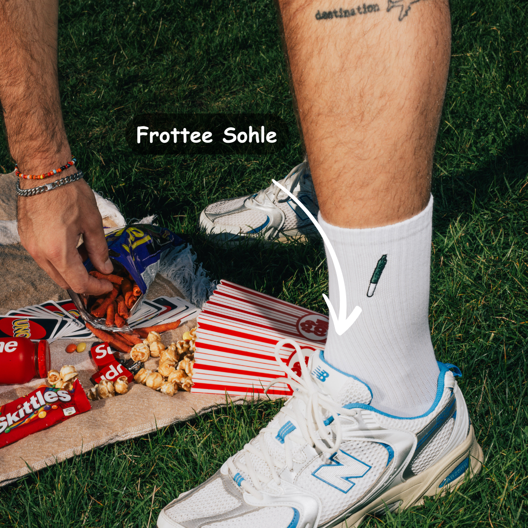 "High Socks" Socken  aus Baumwolle mit bestickten Joint Motiv