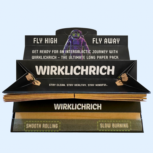 3-in-1 King Size Slim Set | 66 ungebleichte Long Papers + 66 Tips + Drehtray