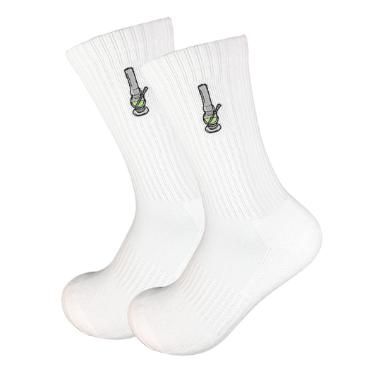 High Socks Socken  aus Baumwolle mit bestickten Bong Motiv