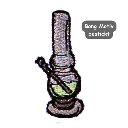 High Socks Socken  aus Baumwolle mit bestickten Bong Motiv